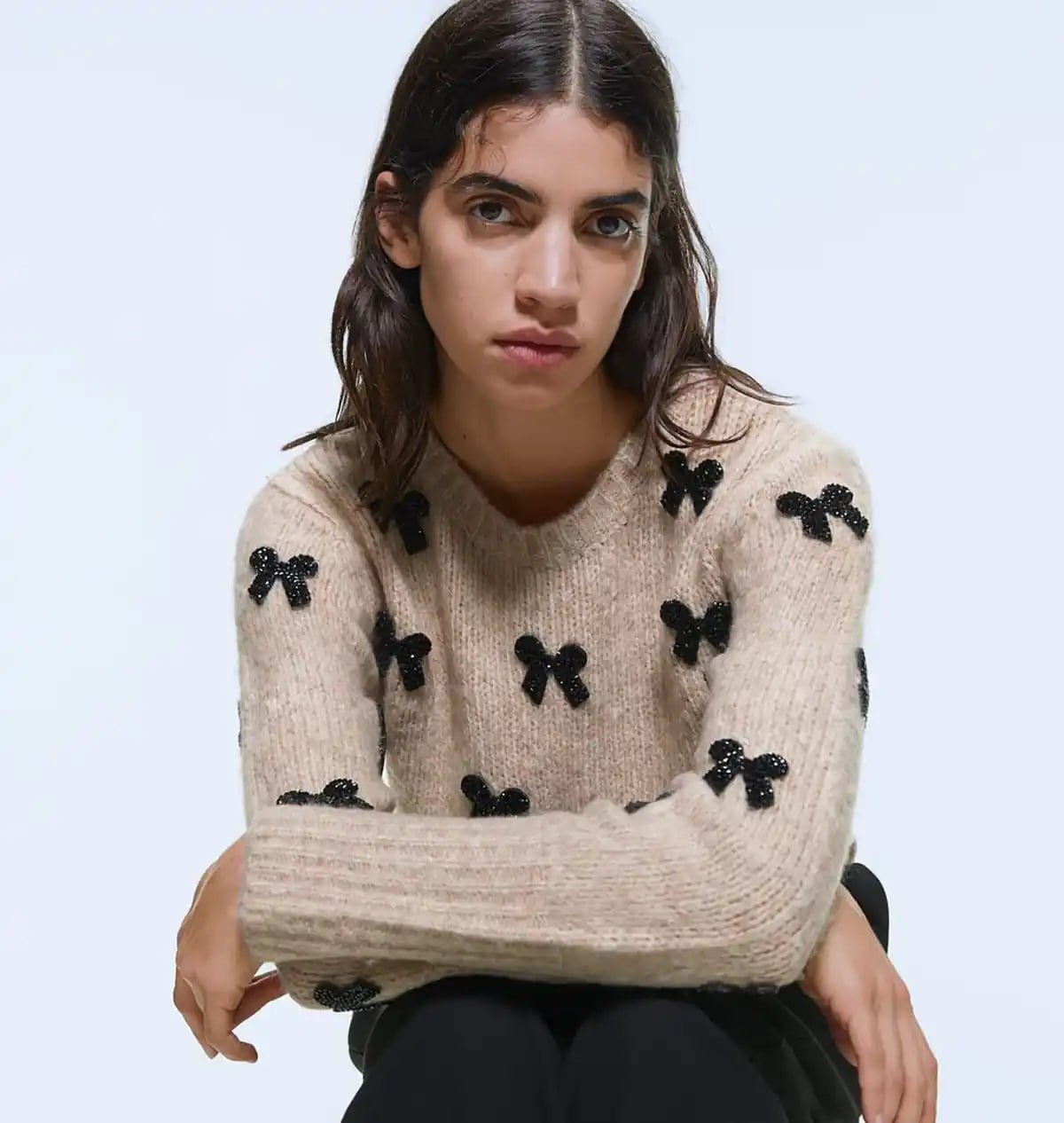 لباس مجلسی با پاپیون بزرگ