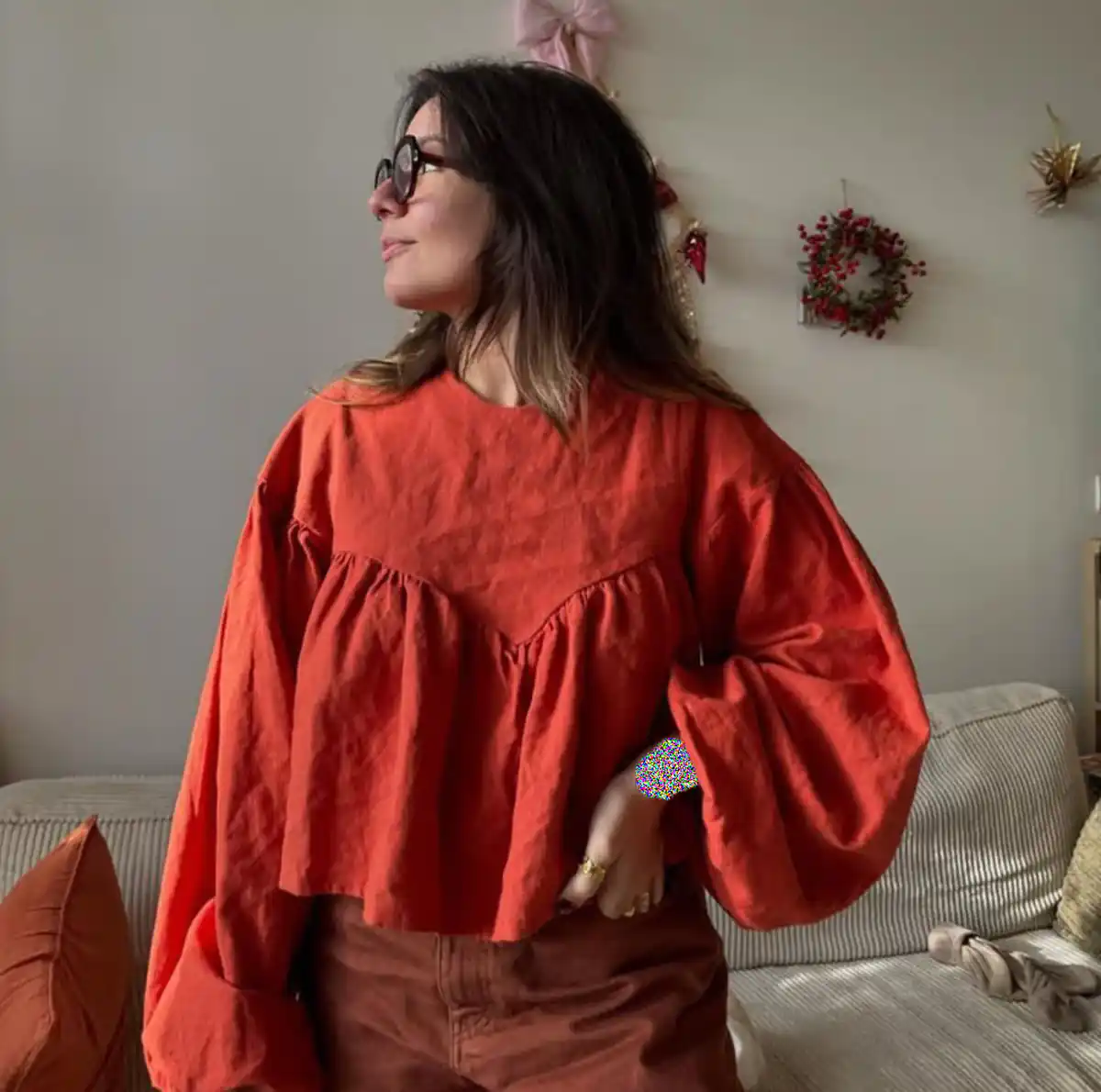 شومیز عروسکی چین دار