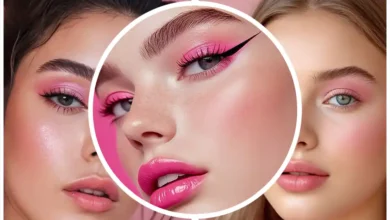 میکاپ صورتی عروسکی